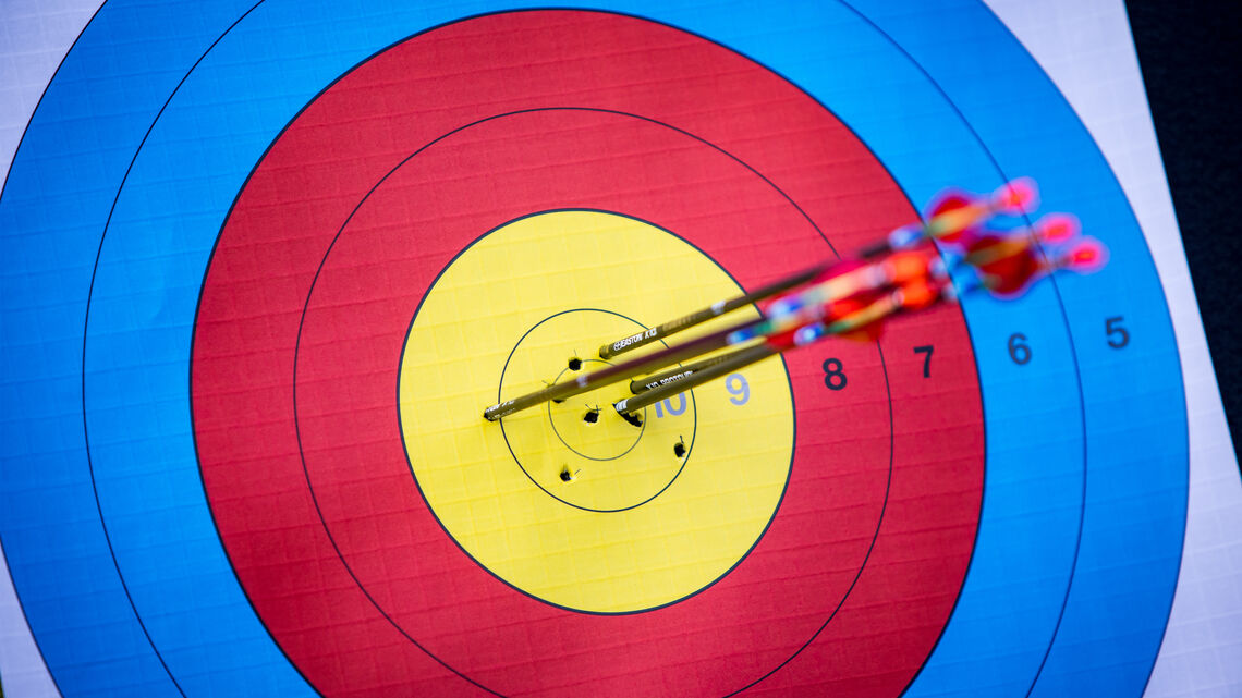 Arrows on targets in Antalya 2023.